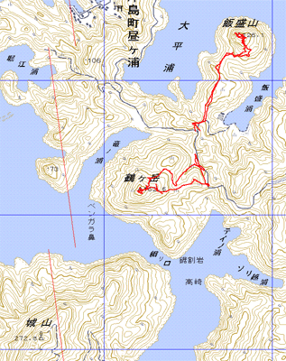 鶴ヶ岳・飯盛山ルート図
